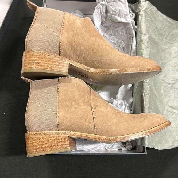 Eileen Fisher Earth Tumbled Nubuck Suede Ankle Booties 7 - Picture 3 of 6